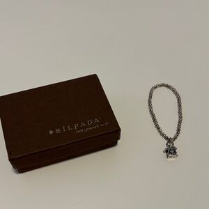 Silpada Sterling Silver Beaded Bracelet with Pendant